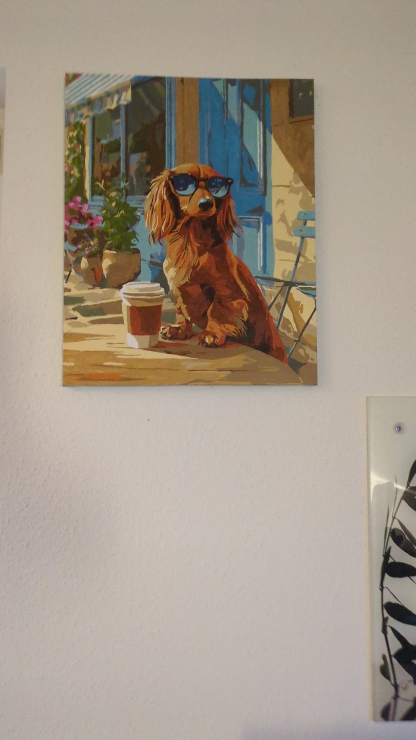 Customer photo review of Malen nach Zahlen - Cooler Hund