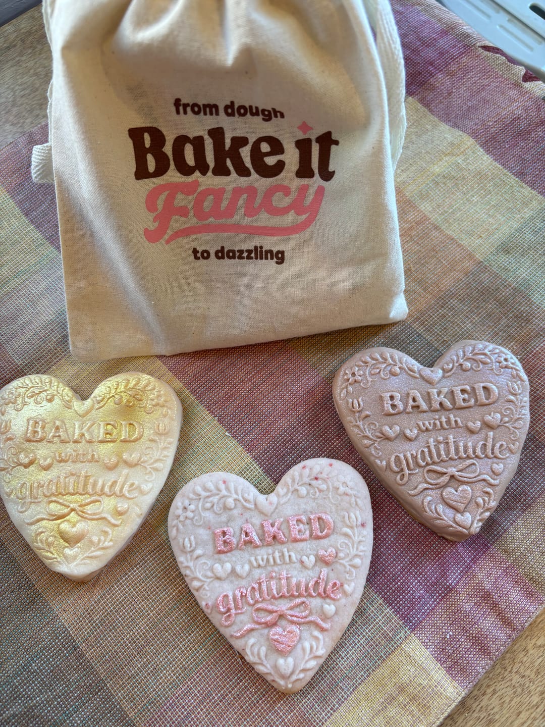 Customer photo review of Baked With Gratitude Heart Cookie Stamp