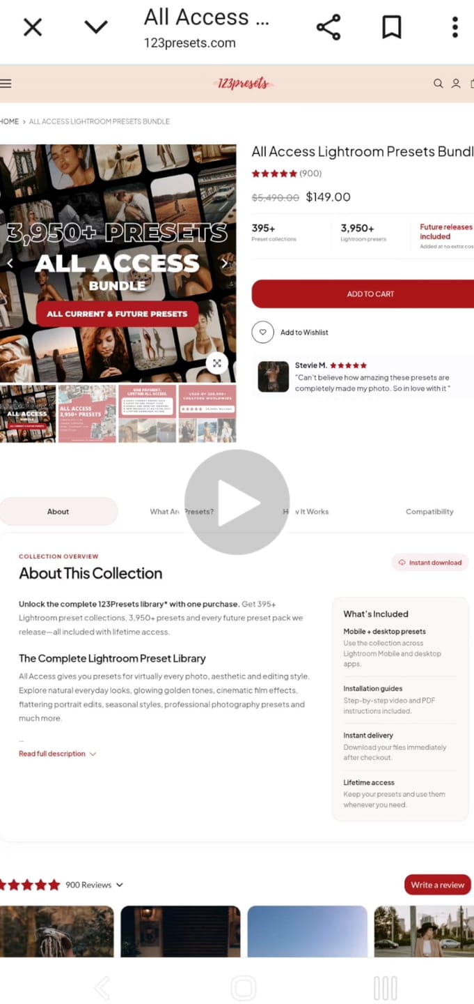 Customer video review of All Access Lightroom Presets Bundle