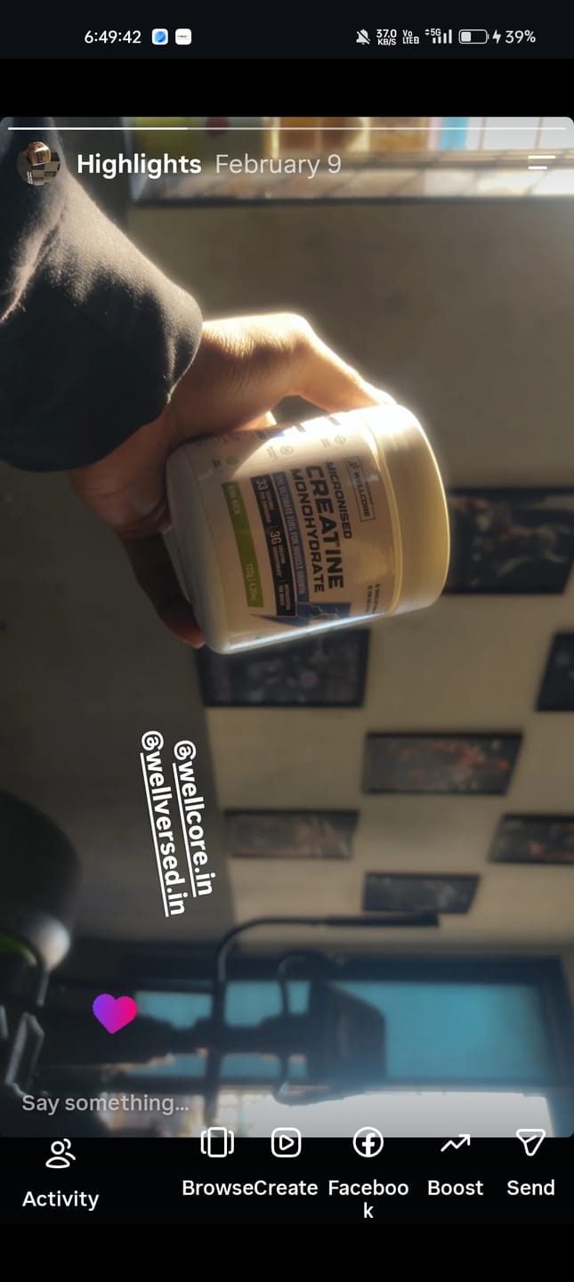 Customer photo review of Wellcore - Pure Micronised Creatine Monohydrate | Watermelon Wave (122g, 33 servings)