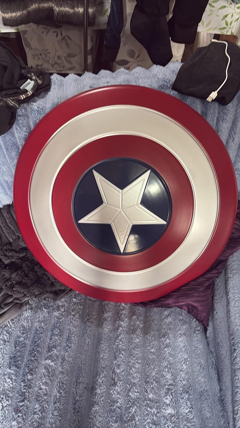 Customer photo review of Captain America Retro Style Shield 24"