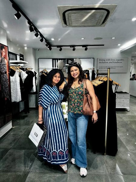 Customer photo review of Mrignayani Dabu Fit & Flare Maxi Dress