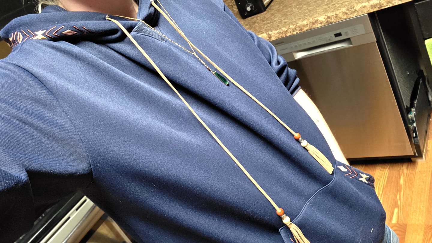 Customer photo review of Tsukiyo Foxfire Embroidered Hoodie
