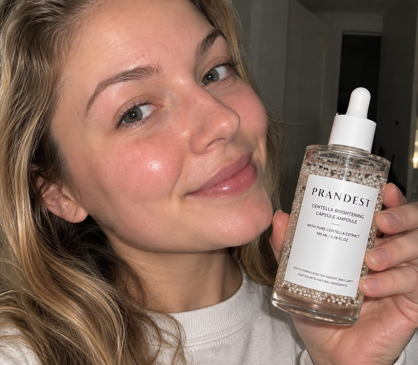 Customer photo review of Prandest Tone Brightening Capsule Ampoule