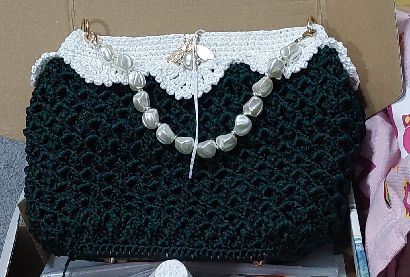 Customer photo review of Garden Bee Pearl Purse Kit