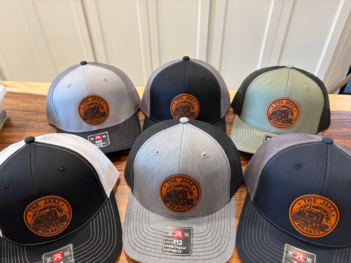 Customer photo review of Premium Custom Leather Patch Hats (Wholesale)