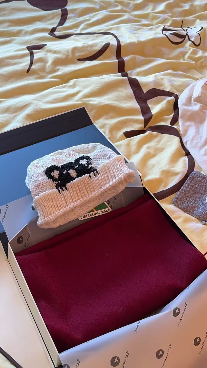 Customer photo review of Winter Essential Gift Bundle (scarf + koala beanie)