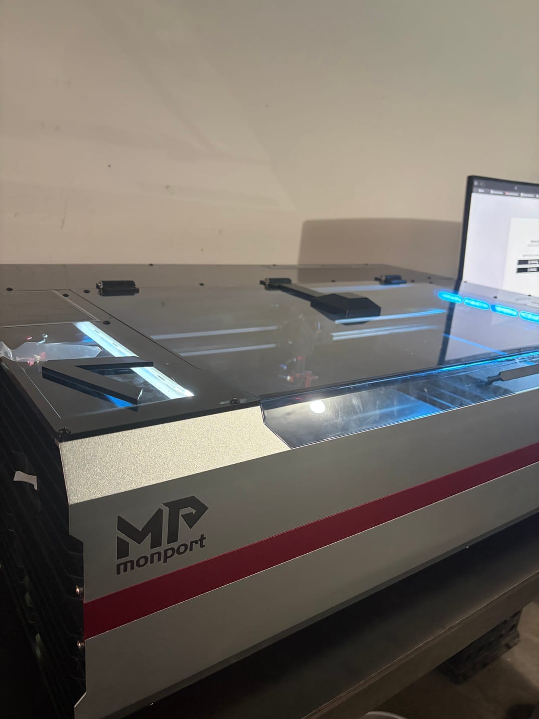 Customer photo review of Brand New Monport Reno65 Pro Vision 65W Desktop CO2 Laser Engraver Cutter (24" X 16") | Built-In Water Cooling, 8MP HD Camera, Magnetic Assisted Focus