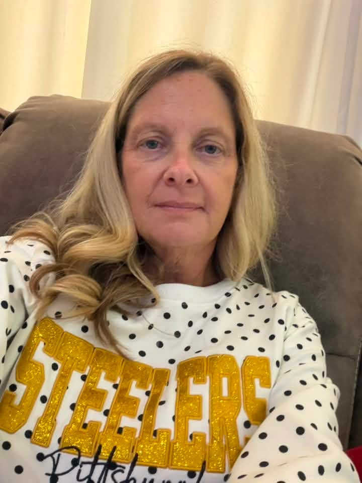 Customer photo review of Custom Embroidered Glitter Vinyl Team Polka Dot Sweatshirt - Game Day Best Gear | Gifts for Sports Mom | Game Day Wear