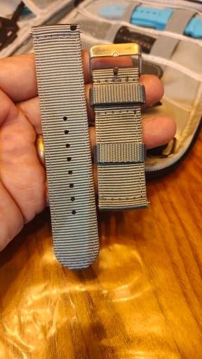 Customer photo review of Garmin 18/20/22/24mm Quick Release Woven Nylon Band