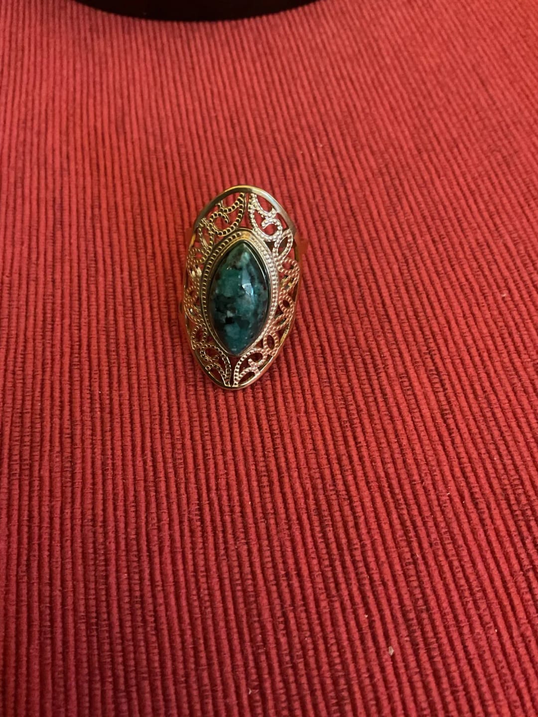 Customer photo review of Emerald Essence Ring