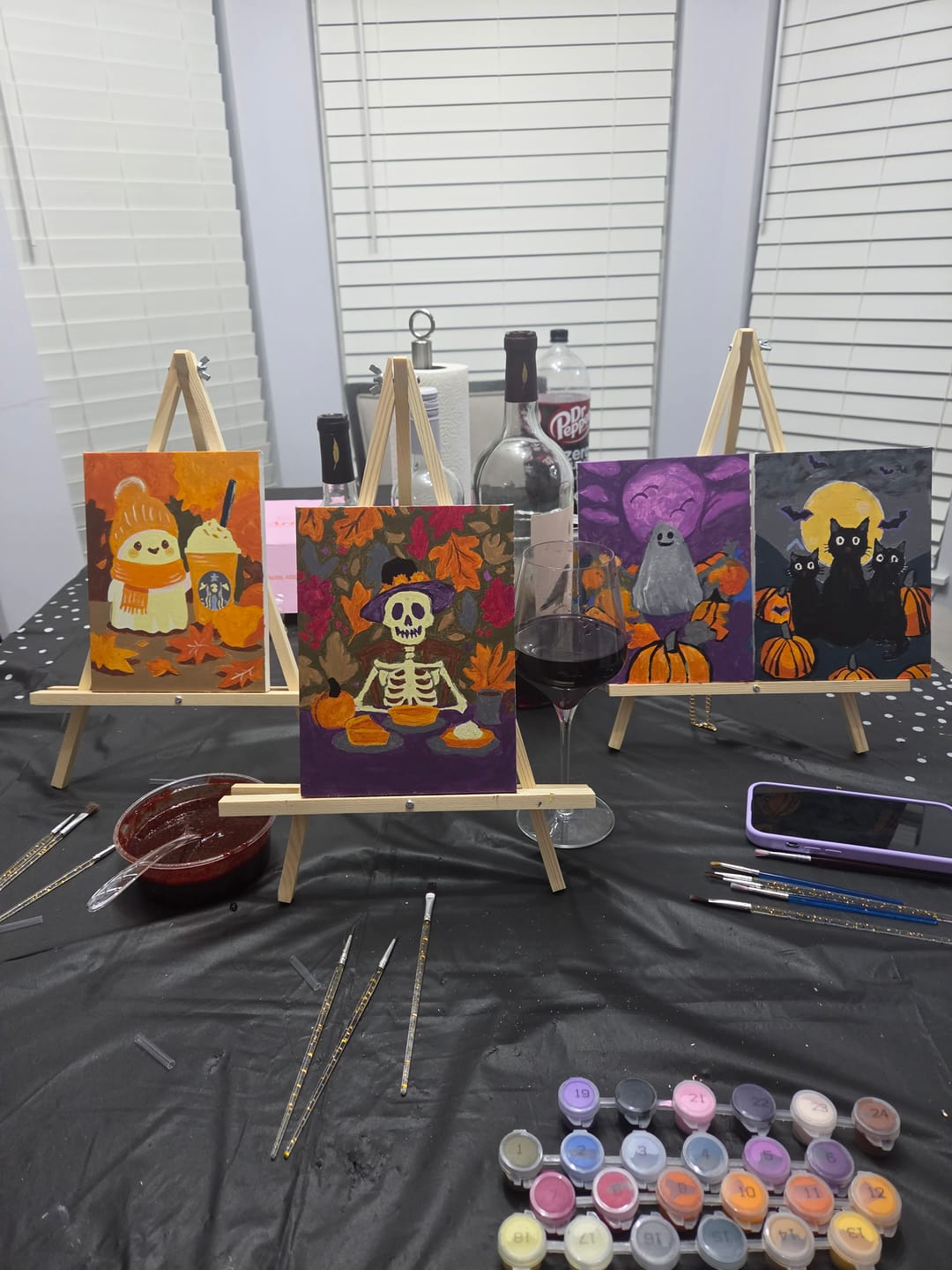 Customer photo review of 6 Mini Paintings - Spooky Autumn Set