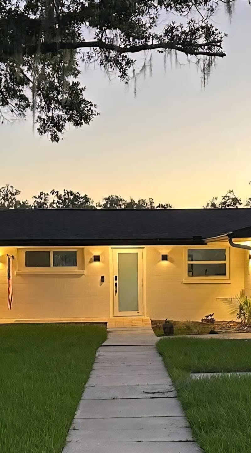 Customer photo review of IP54 Up and Down Black Square LED Outdoor Wall Light