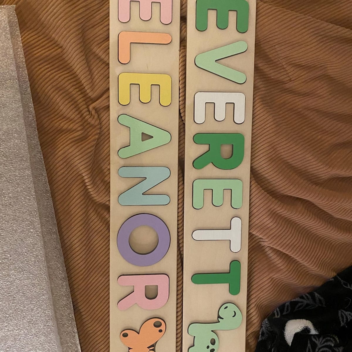 Customer photo review of Personalized Wooden Name Puzzle