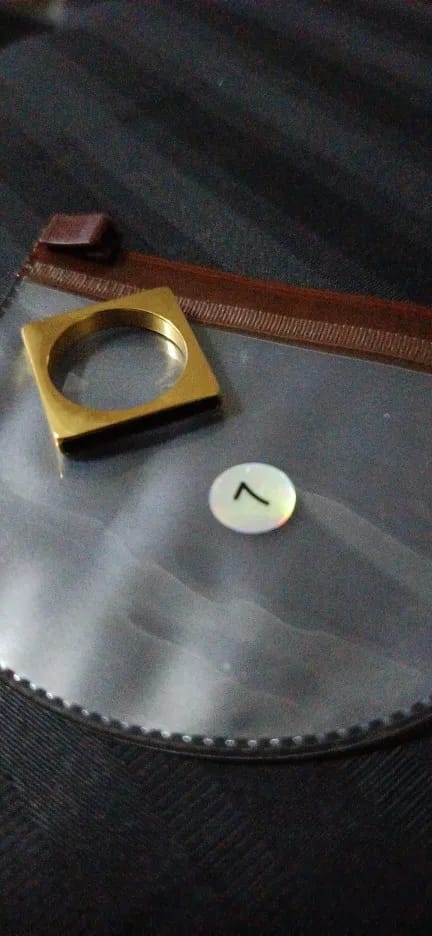 Customer photo review of Cube Noir Statement Ring