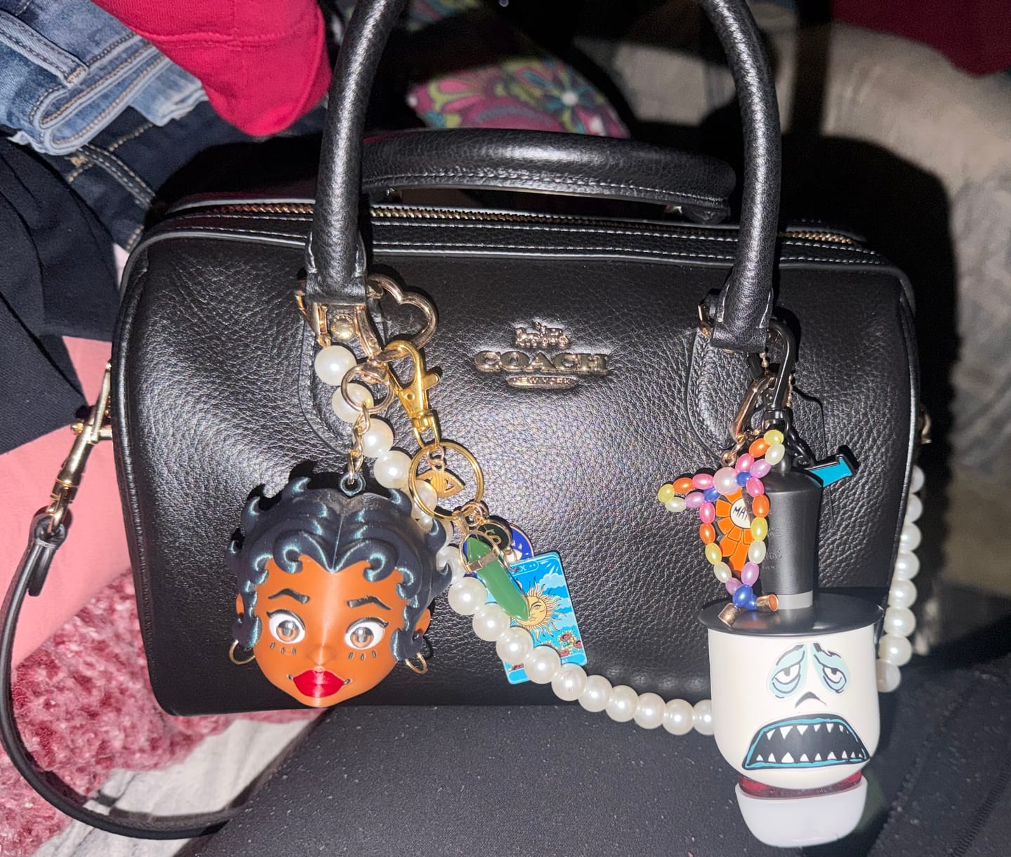 Customer photo review of "Curly Temple" Toy Collectible Bag Charm