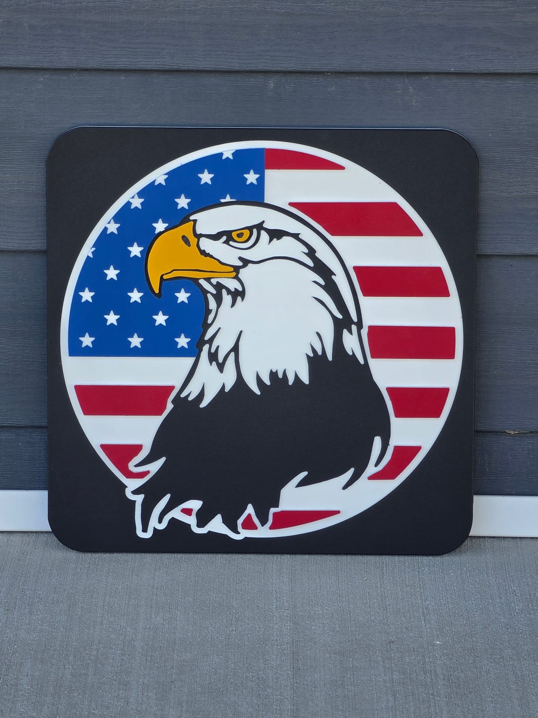 Customer photo review of American Flag Eagle CNC Sign Kit