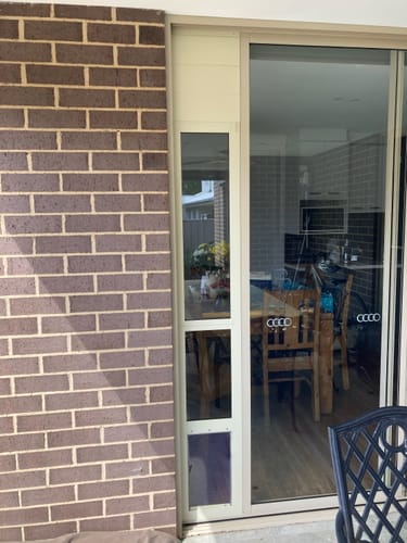 Customer photo review of Patio Pet Door Insert