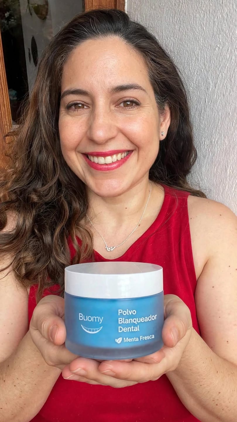 Customer photo review of Polvo Blanqueador Dental Buomy