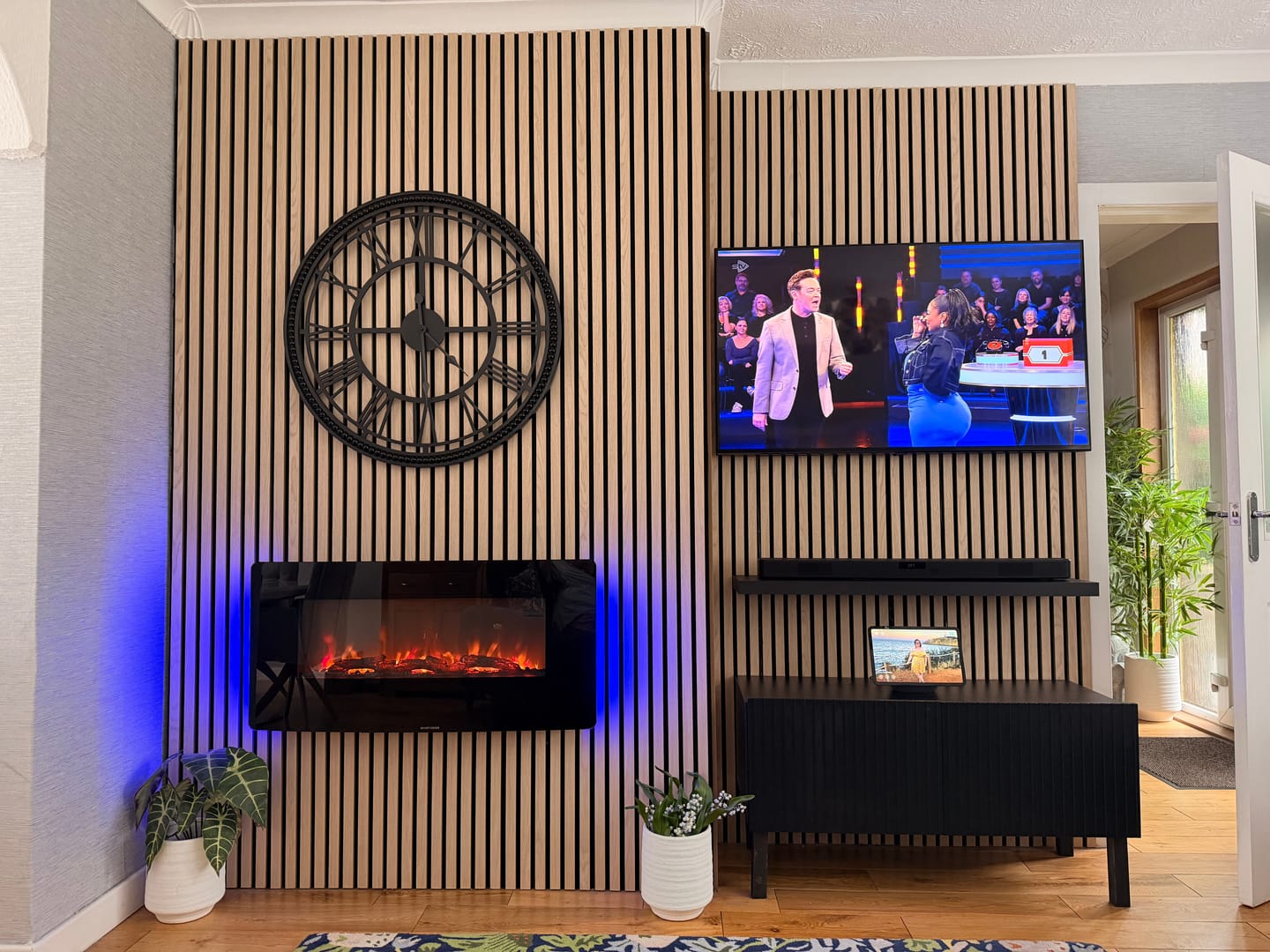 Customer photo review of SlatWall Acoustic Natural Oak Slatted Wall Panel