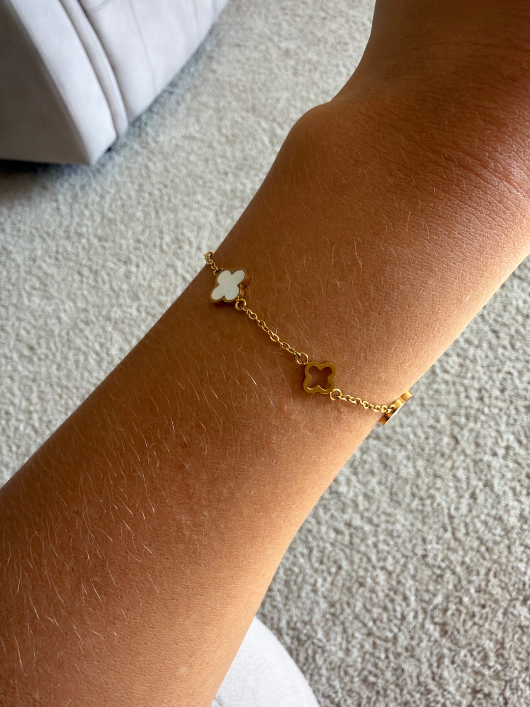 Customer photo review of Lucia Clover Bracelet