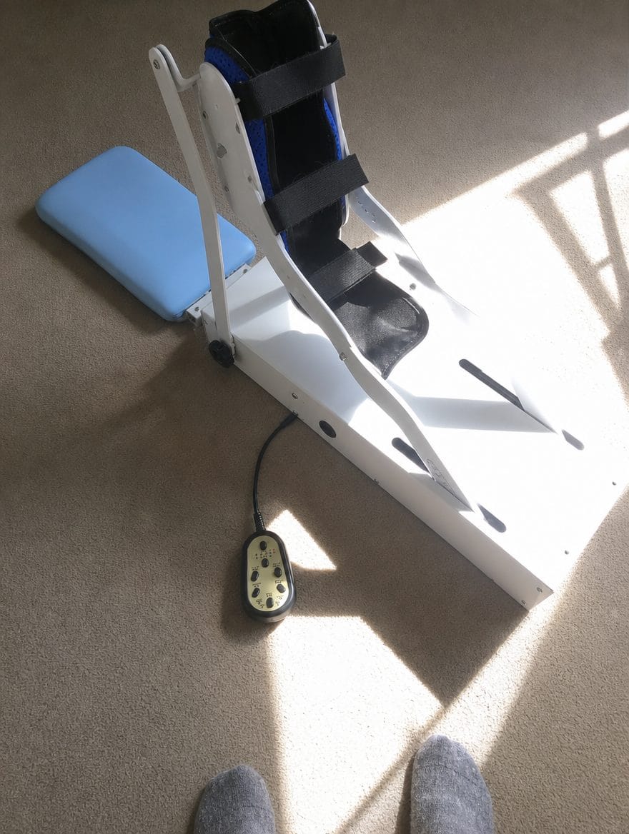 Customer photo review of Holtrow Glide™ — Powered Knee Motion Machine