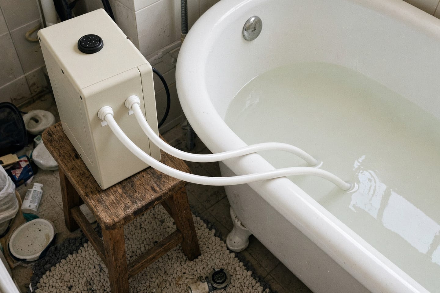 Customer photo review of Kiba Cloud Microbubble Bath System