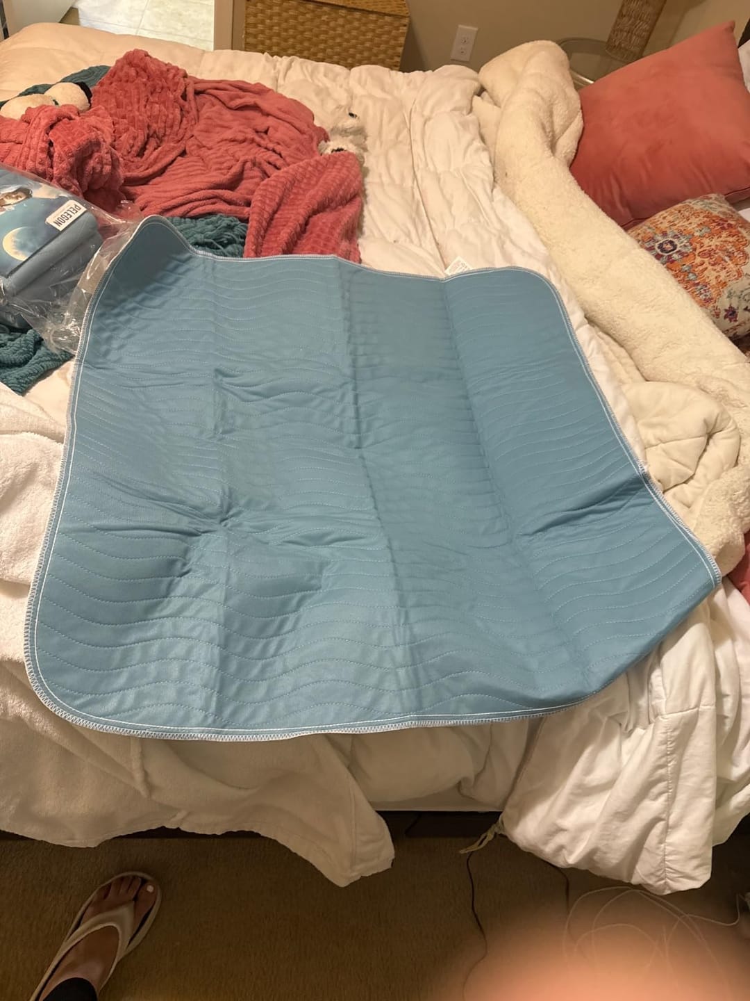 Customer photo review of Washable Reusable Bed Pads for Incontinence (34" x 36")