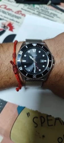 Customer photo review of Garmin 18/20/22/24mm Quick Release Shark Mesh Steel Band