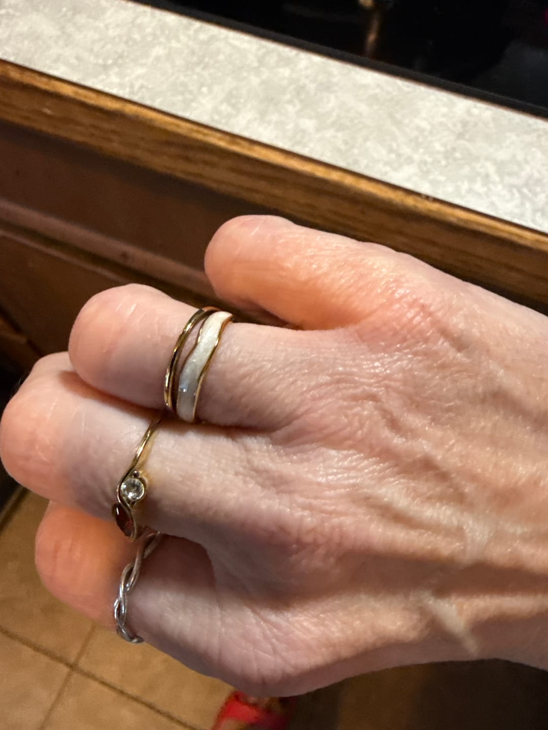 Customer photo review of Layered Sahara Gold Ring