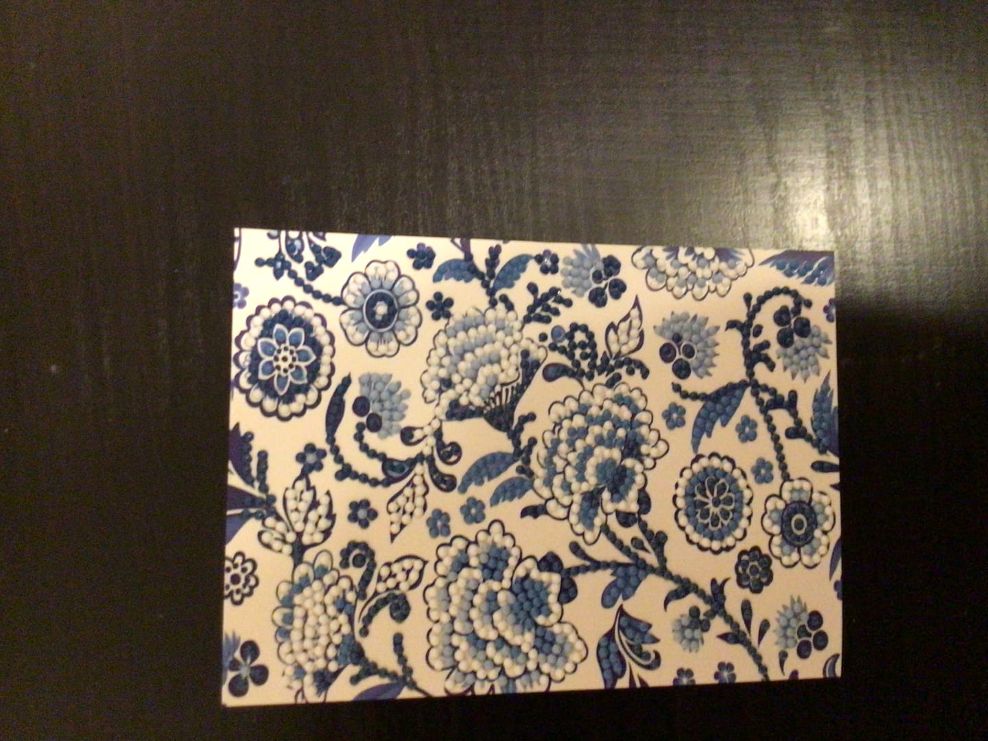 Customer photo review of Botanical Blue Crystal Art Card Kit 12x17cm