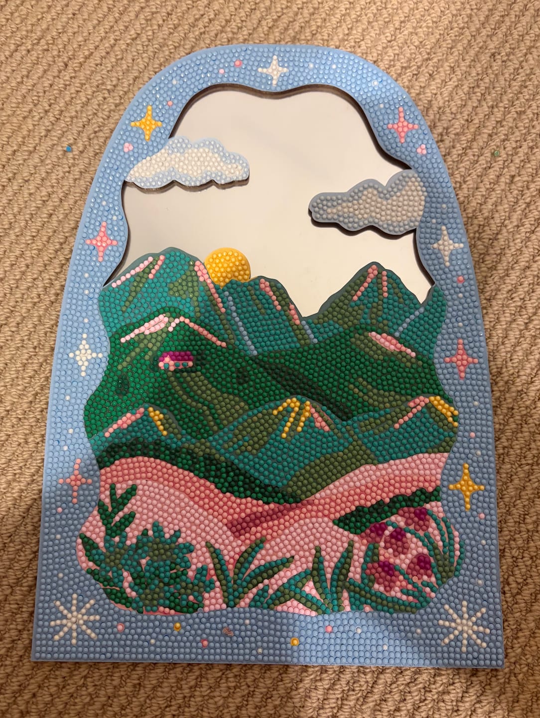 Customer photo review of Valley of Dreams - Diamond Painting Mirror Wall Hanging Kit
