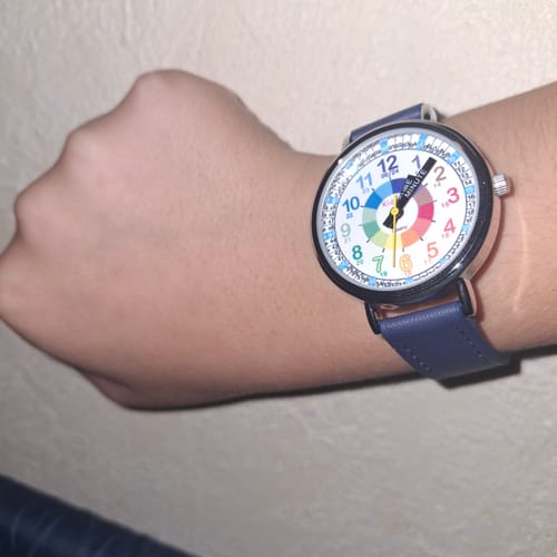 Customer photo review of Blue PU Leather Time Teacher - Educational Watch