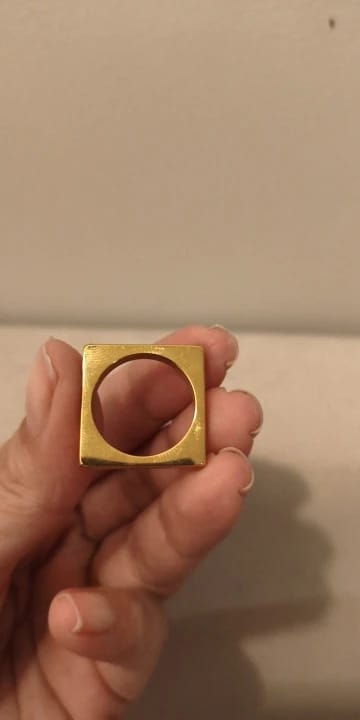 Customer photo review of Cube Noir Statement Ring