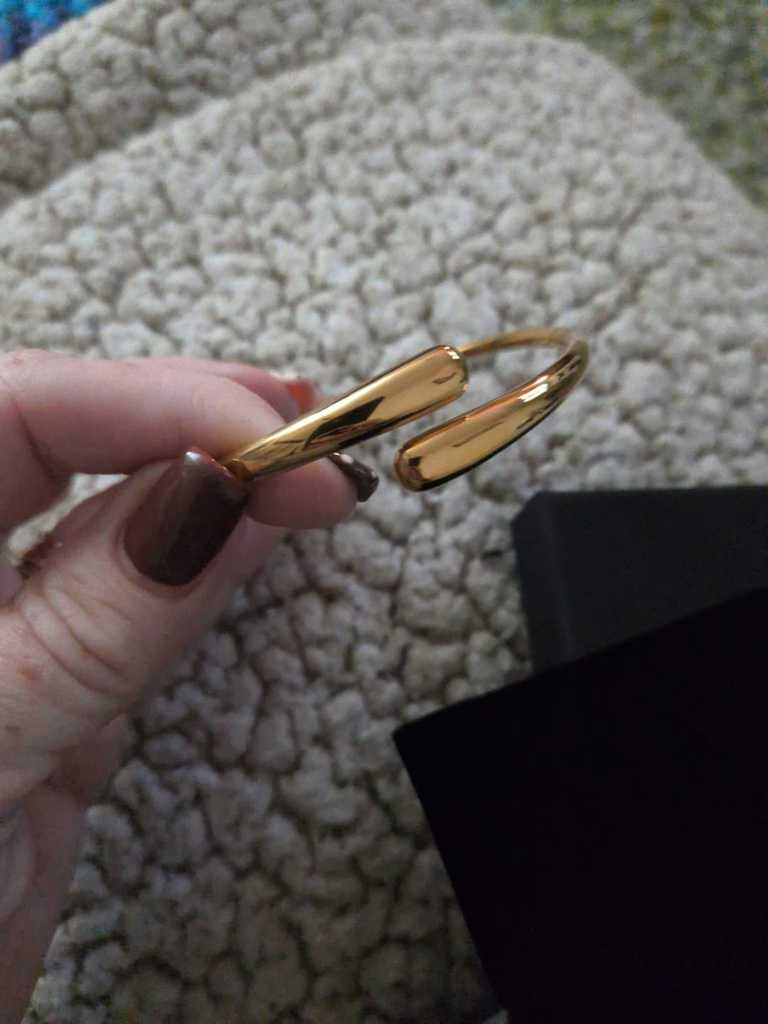 Customer photo review of Dome Cuff Bracelet Gold