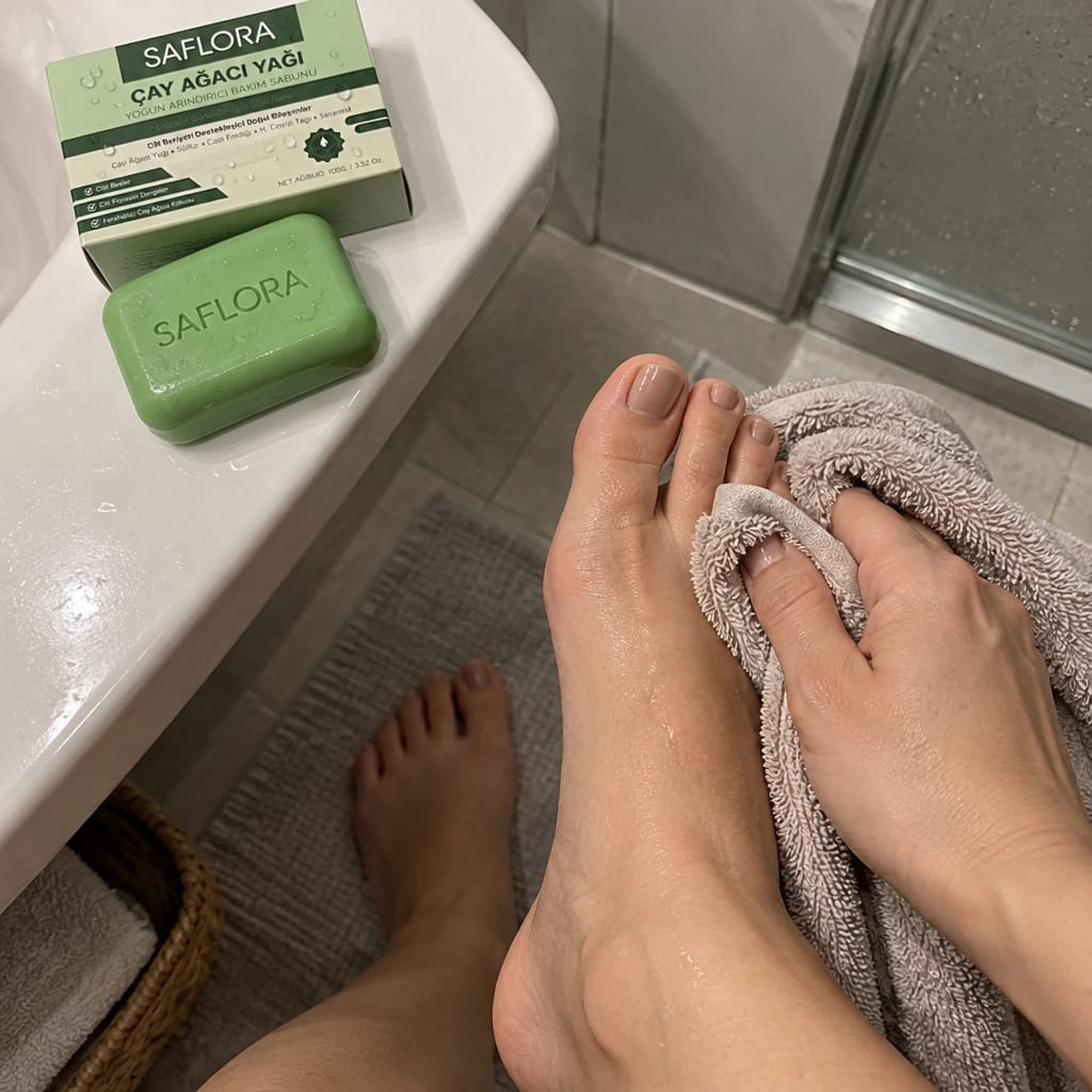 Customer photo review of SAFLORA® Arındırıcı Bakım Sabunu – Çay Ağacı, Okaliptüs ve Kükürt