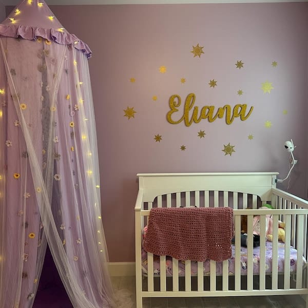 Customer photo review of Personalized Wooden Name Sign with LIVE PREVIEW