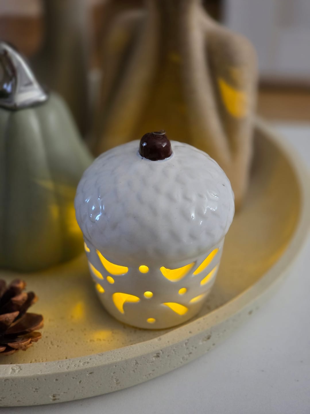 Customer photo review of LED-Eichel Herbstglühen zum Aufhängen