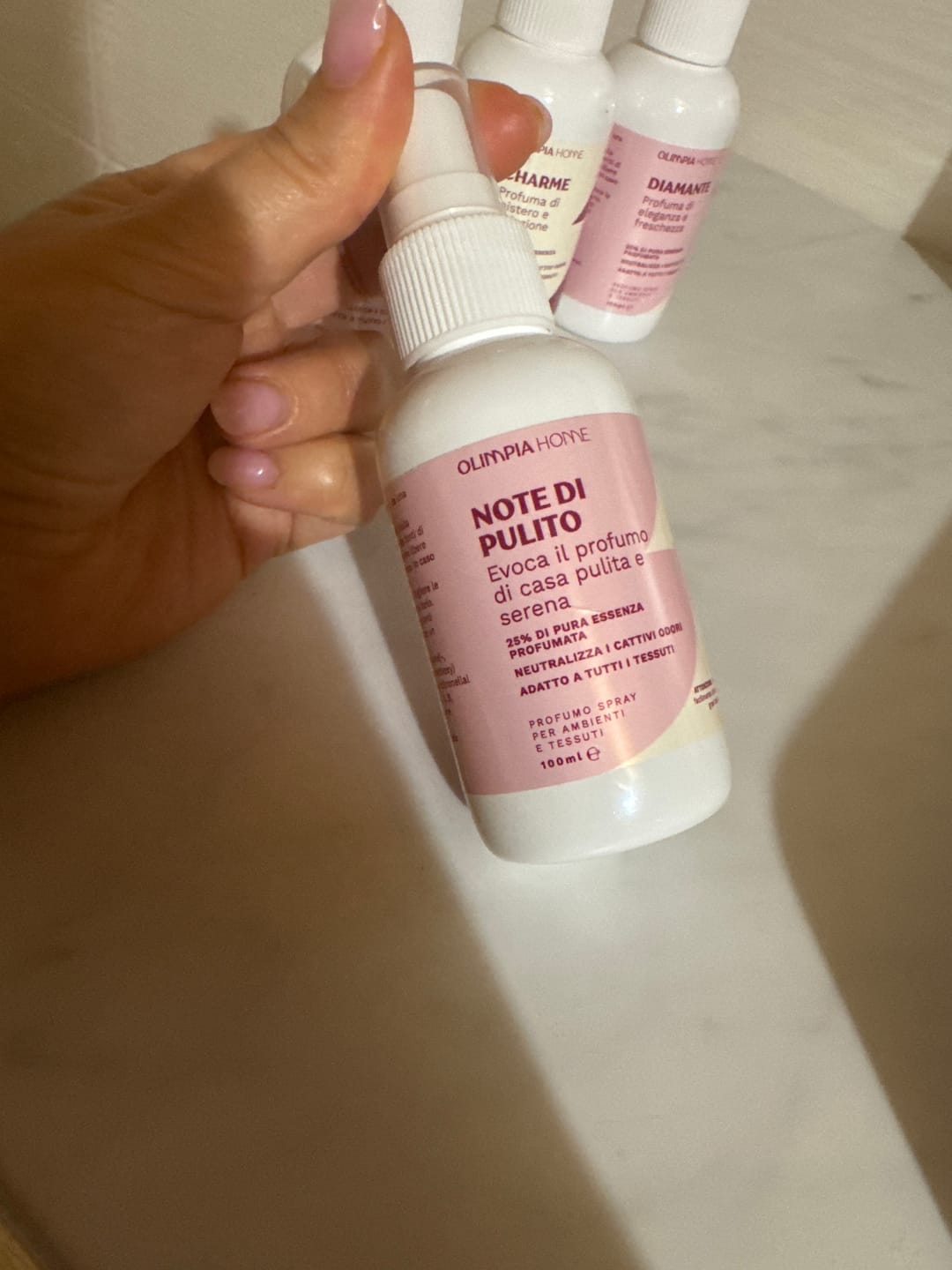 Customer photo review of Profumo spray per tessuti Note di Pulito ml.100