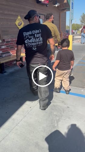 Customer video review of David Didn’t Pray for Goliath T-Shirt
