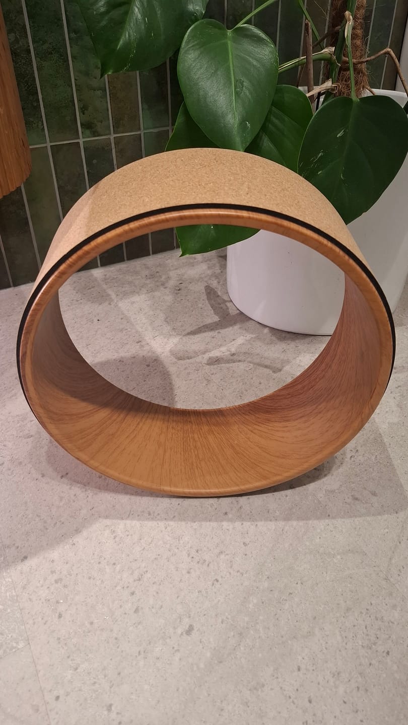 Customer photo review of Cork Yoga Wheel