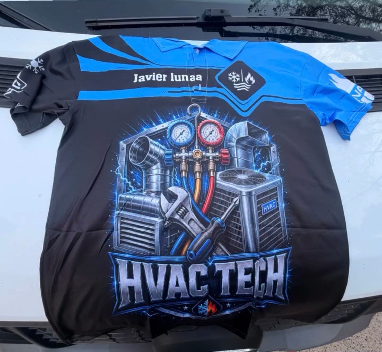 Customer photo review of Unisex Shirt - Custom Hvac Tech Shirt