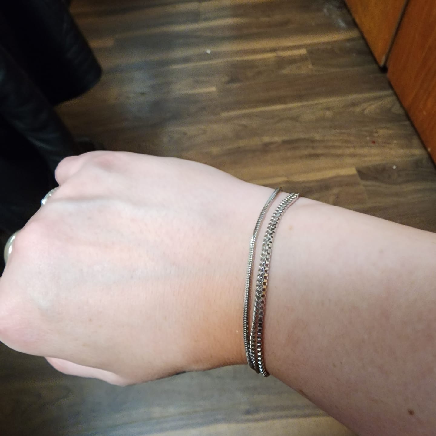 Customer photo review of Minimal Bracelet Stack