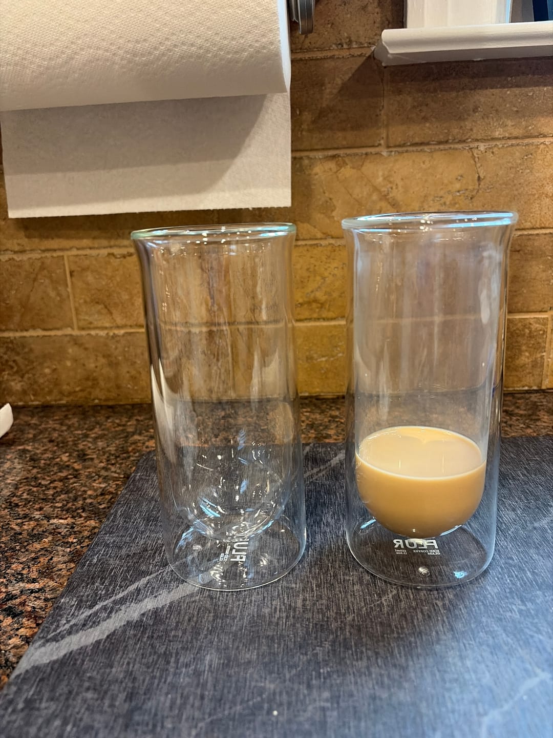 Customer photo review of FLUR Iced Coffee Glasses