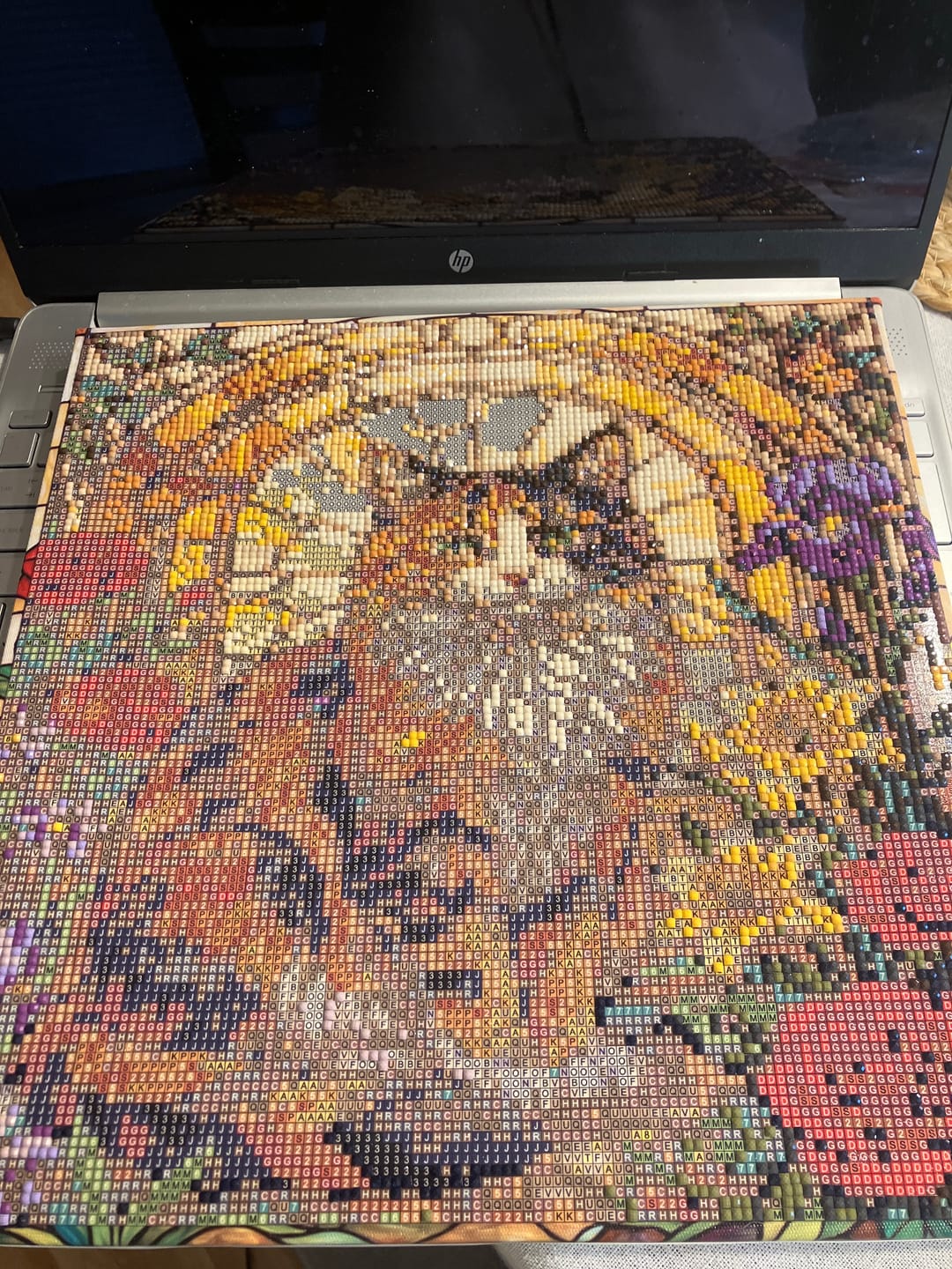 Customer photo review of Stained Glass Cat (Diamond Painting)