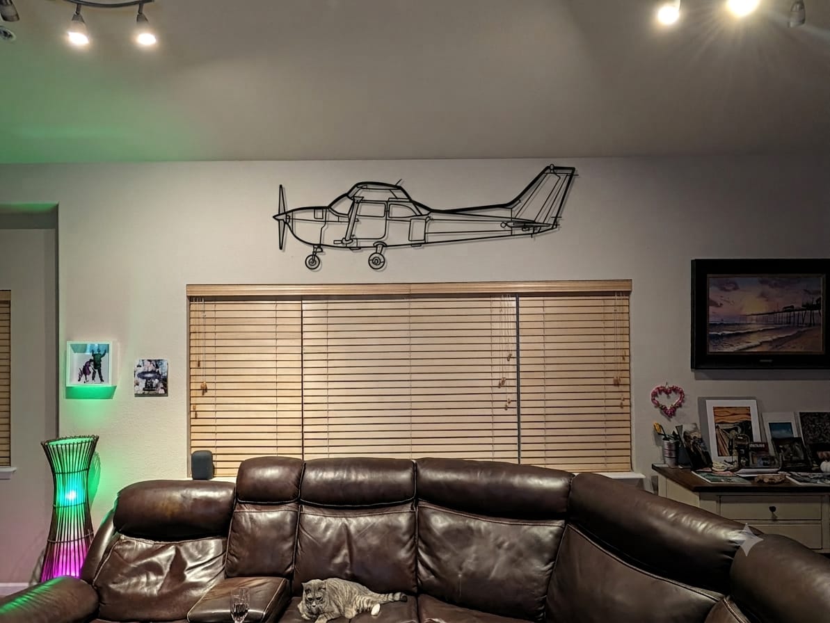Customer photo review of Skyhawk 172 Silhouette Metal Wall Art