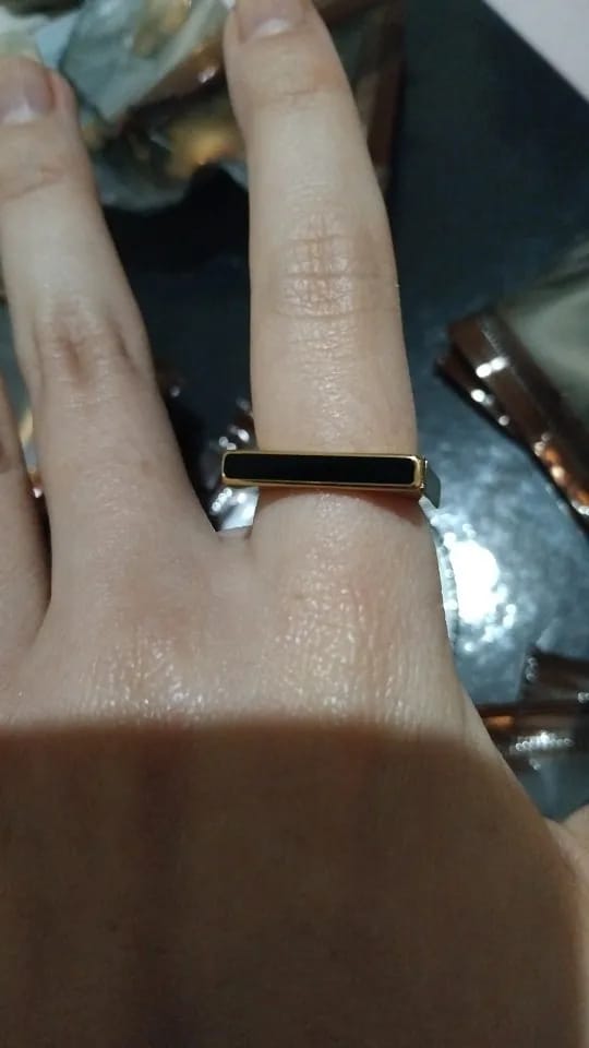 Customer photo review of Cube Noir Statement Ring