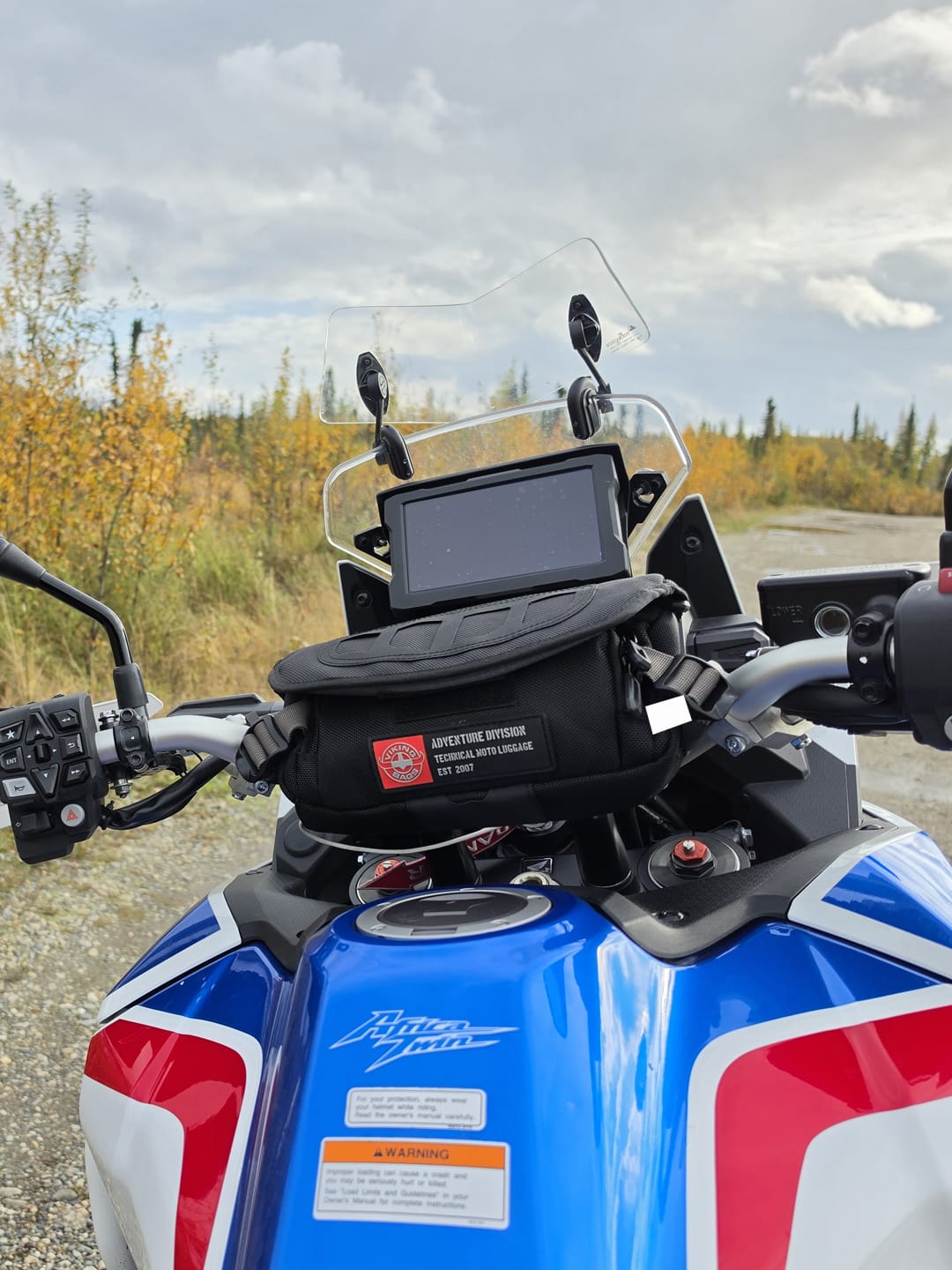 Customer photo review of 1L - Explorer Handlebar Bag For Adventure Touring Motorcycle