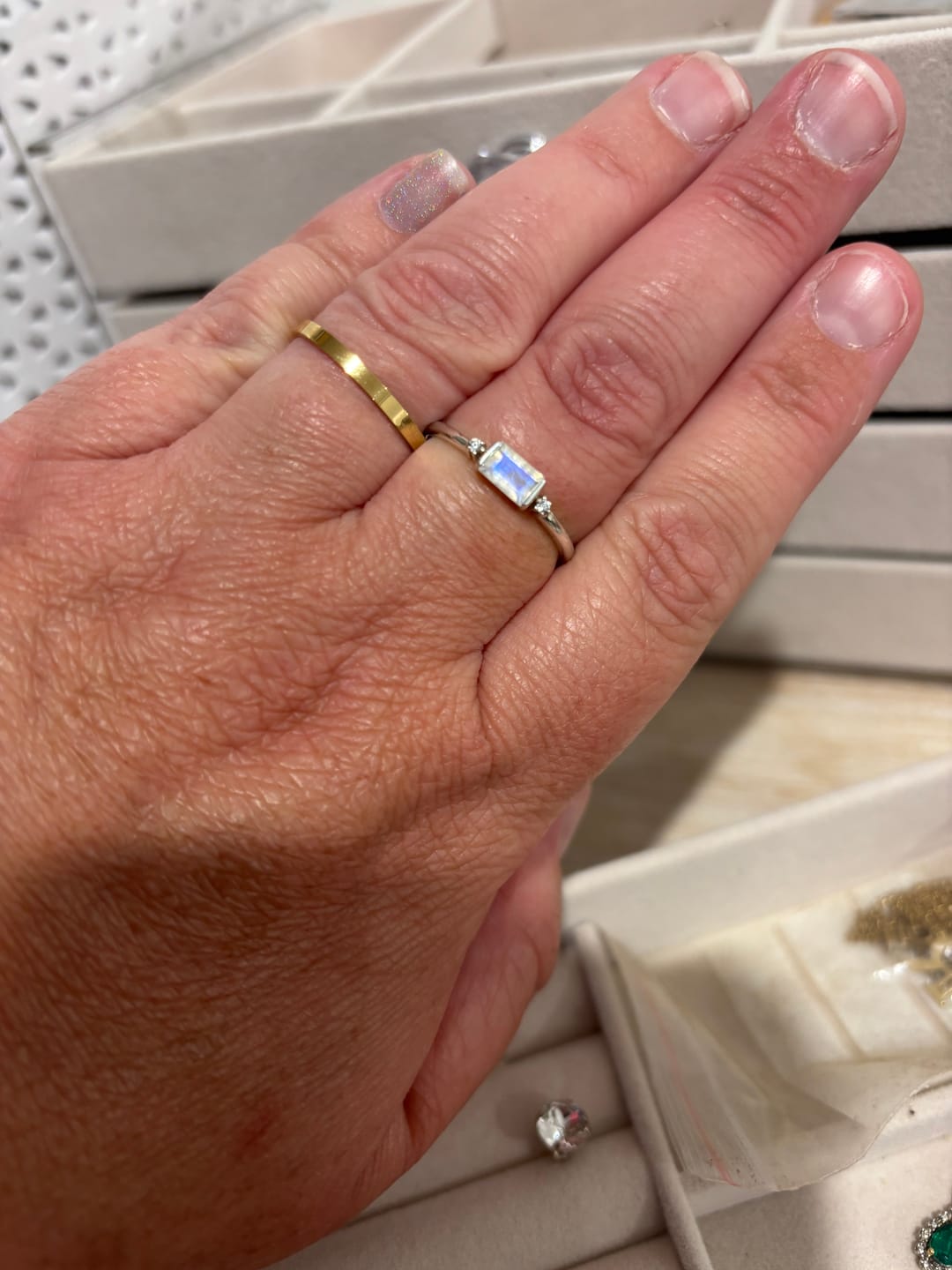 Customer photo review of Classic Waterproof Minimalist Band Ring