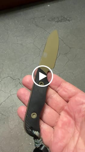 Customer video review of Hellbender Ranch Hand, 3.0" CPM-MagnaCut Sheepsfoot, Coyote Cerakote, Black G10, Leather Sheath, Made in USA (HB-RANCHHAND-COY-BLK-LTHR)